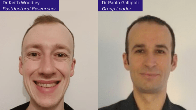 BCI researchers Dr Keith Woodley, Postdoctoral Researcher and Dr Paolo Gallipoli, Group Leader